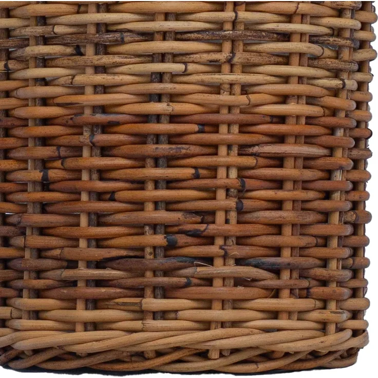 vidaXL Blumentopfkorb mit Speicher GENDT 2 stk. Naturbraun Kubu Rattan 42020958 – Bild 8