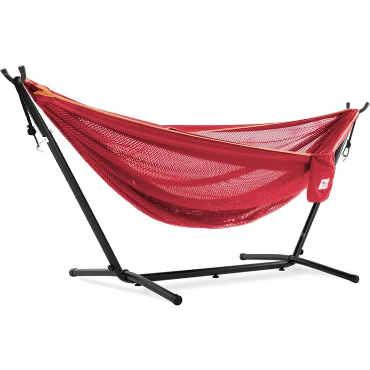 Vivere Mesh-Hängematte mit Gestell (250 cm) - Punsch/Pfirsich, Punch/Peach