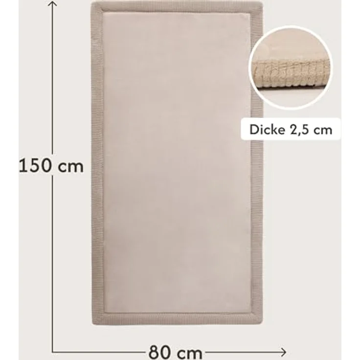Hakuna Matte Kinderteppich mit Memory-Schaum, dicke & weiche Spielmatte 2,5 cm, Krabbelmatte, Höhe: 25 mm, Extra weich, Roll-_oder_faltbar, Hypoallergen, Schaumstoff – Bild 3