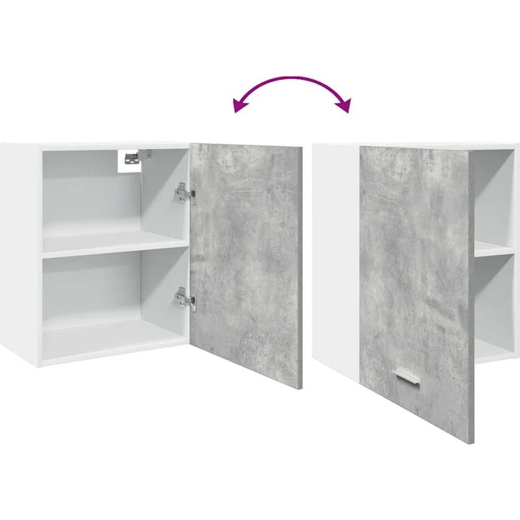 vidaXL Hängeschrank Lyon Betongrau 50x31x60 cm Holzwerkstoff 856106 – Bild 9