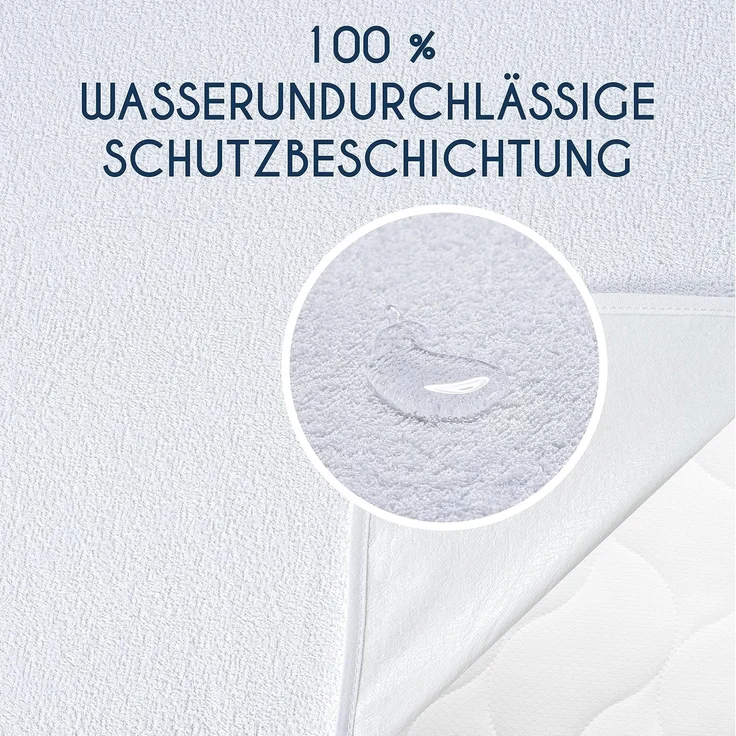 Dreamzie Matratzenschoner 80x190 cm Wasserdicht (2er-Set) Oeko-TEX Zertifiziert - Atmungsaktive Matratzenauflage – Bild 3