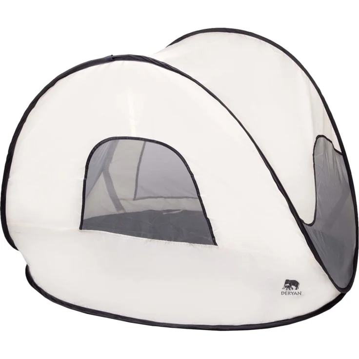 DERYAN Pop-Up-Strandzelt mit Moskitonetz 120x90x80 cm Creme 437047 – Bild 2