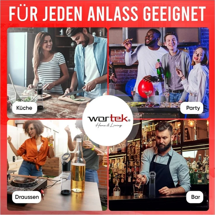 wortek Flaschenöffner Getränkeöffner mit Auffangbehälter Bieröffner (Set, 2-tlg), Geschenk für Männer und Bierliebhaber Biergeschenk – Bild 3