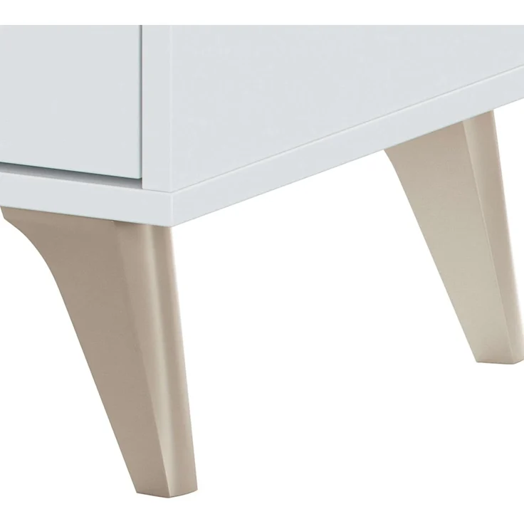 Habitdesign Nachttisch, Bürobuch, kostengünstiges Modell, mattweißes Finish, Maße: 38 cm (Breite) x 45 cm (Höhe) x 34 cm (Tiefe) – Bild 5