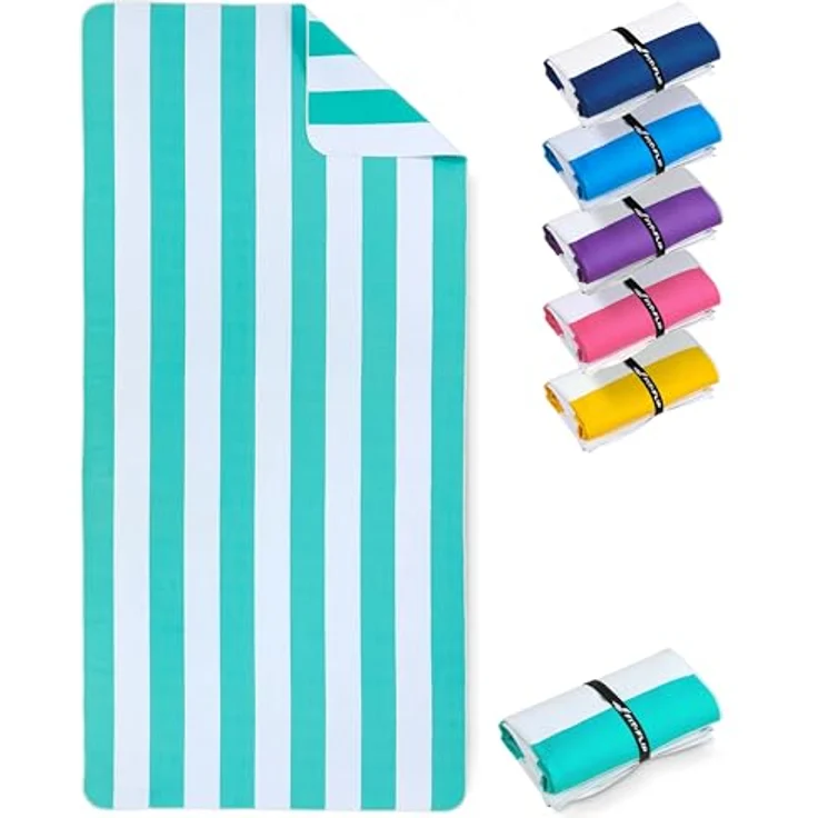 Fit-Flip Strandtuch XXL Mikrofaser, leicht und schnelltrocknend, sandfrei und schmutzabweisend, 90x200cm, recycled – Bild 1
