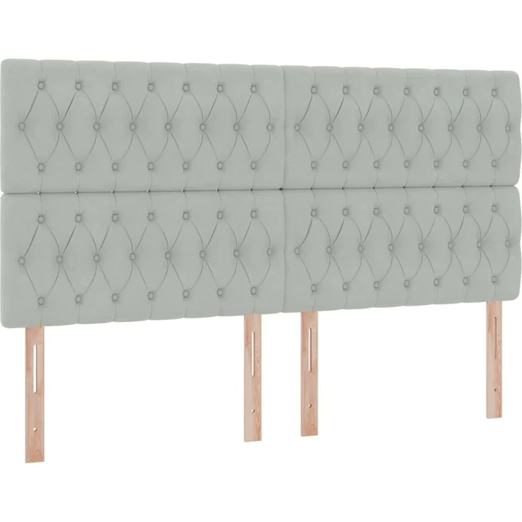 vidaXL Aufbewahrungsbett mit Matratze Hellgrau 180 x 200 cm Samt 3372105 – Bild 9
