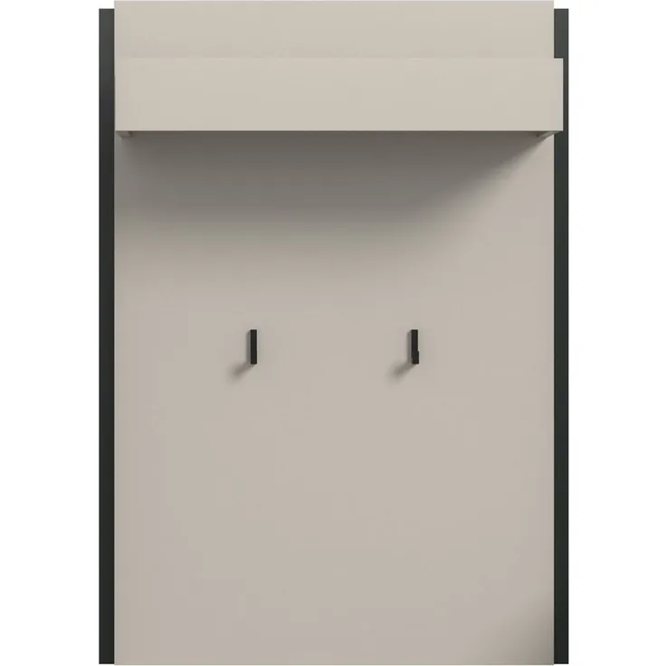 Home affaire Garderobenpaneel RAK, Breite 75 cm, 2 Garderobenhaken, 1 Kleiderstange, 1 Ablageboden, Flurgarderobe, Paneel, Wandgarderobe, Wandpaneel, Garderobe