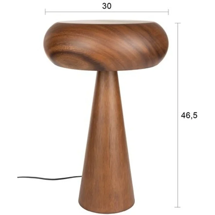 Tischlampe Morel M von Dutchbone aus Akazienholz im Boho-Stil, Braun – Bild 7