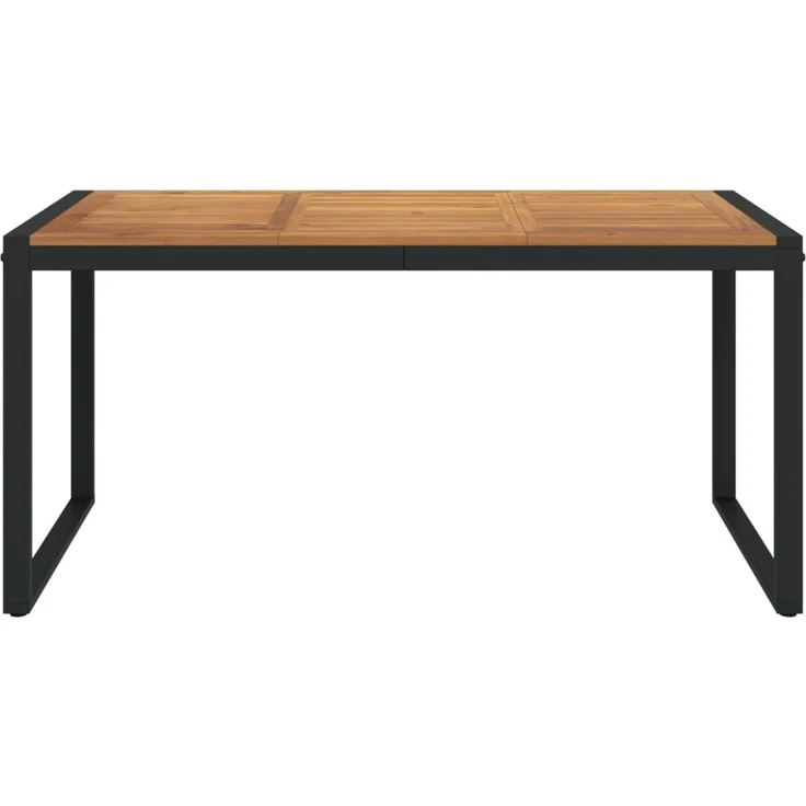 Gartentisch, Balkontisch mit Beinen in U-Form 160 x 80 x 75 cm Massivholz Akazie – Bild 3