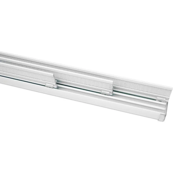 Gardinia Flächenvorhangschiene Komfort Komplett-Set 3-läufig weiß 170 cm