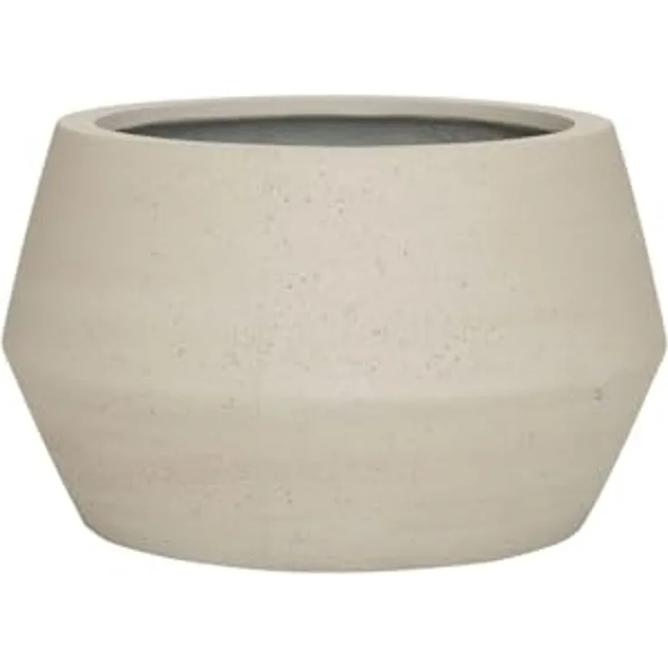 Pottery Potszementiert, Harley Low S, beige gewaschen, Durchmesser 36 cm, Höhe 21,5 cm, Öffnung 25 cm
