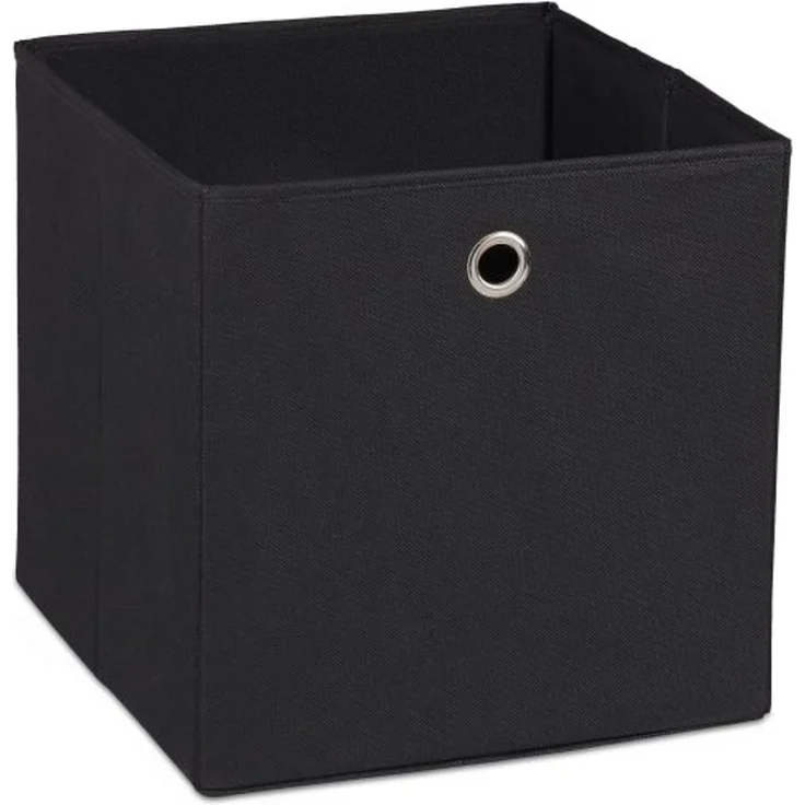 Relaxdays 4 x Aufbewahrungsbox Stoff schwarz – Bild 9