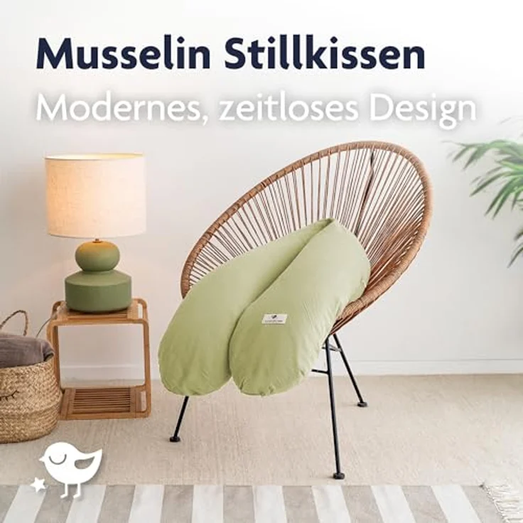 Julius Zöllner Stillkissen Musselin lime 190 – Bild 2