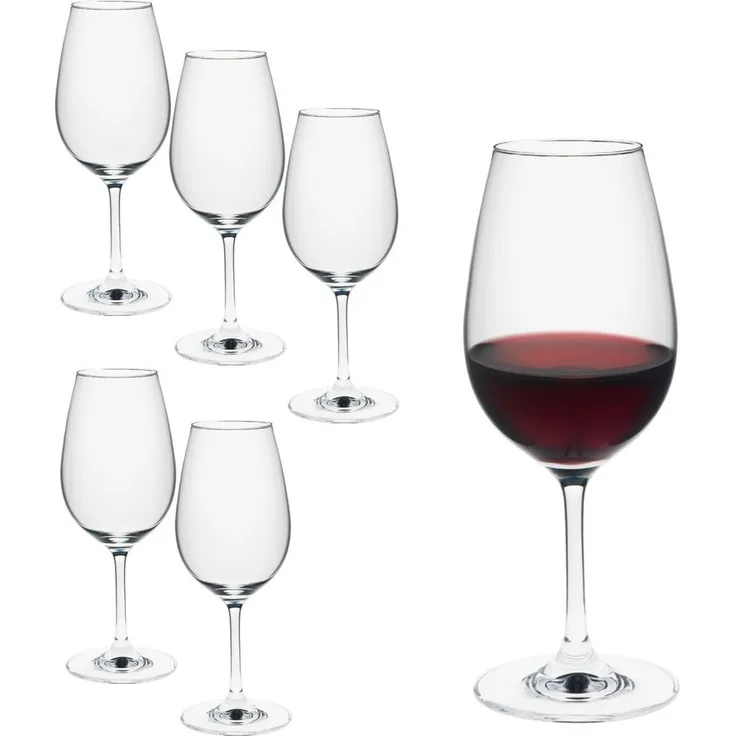 Rona Bordeaux Rotweinkelch 450ml Serie Ratio 6er Set klassisches Weinglas