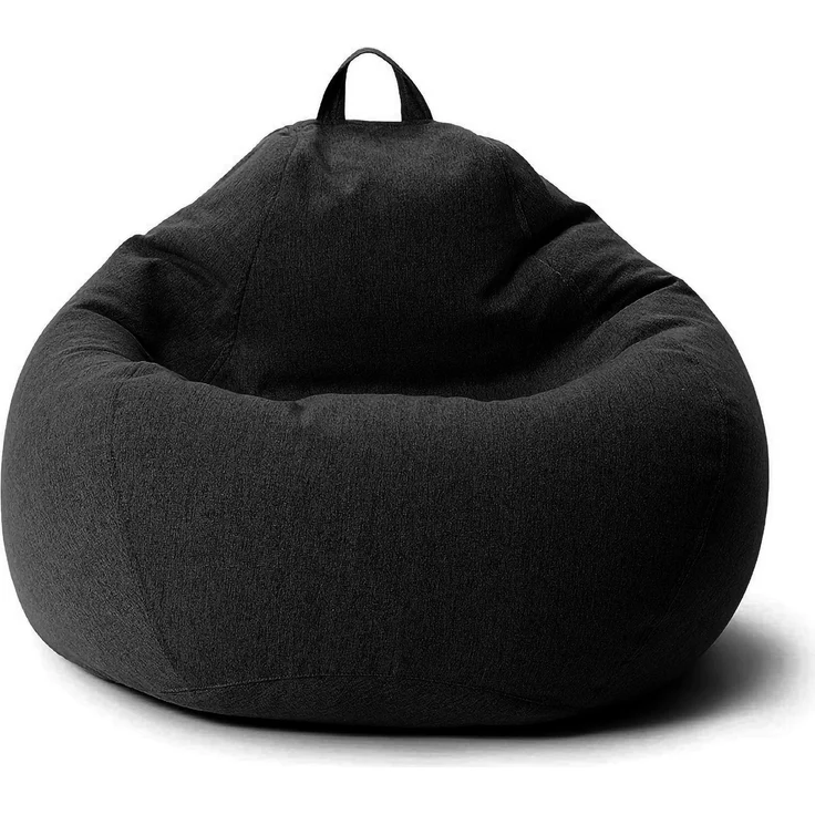 AD.CON Sitzsack mit Füllung, Schwarz, 90 x 110 x 50 250L, Styropor-Regranulat – Bild 5