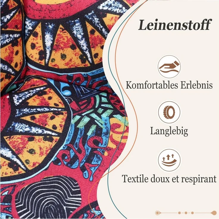 HomeMiYN Ohrensessel Polstersessel mit Armlehnen, Relaxsessel, Lesesessel bis 113 kg, Farbenfroher Sessel für mehr Komfort und Wohnlichkeit – Bild 2