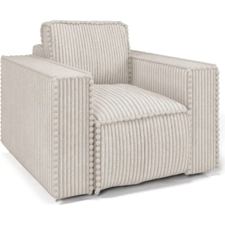 Sessel Designersessel VAJANA Stoff Tilia Creme – Bild 1