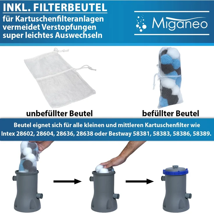 Miganeo Filterbälle Superfine Pro mit Netz | 700 g – Bild 6