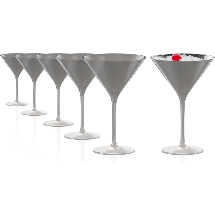 Stölzle Lausitz ELEMENTS Cocktailschale Silber 6er Set