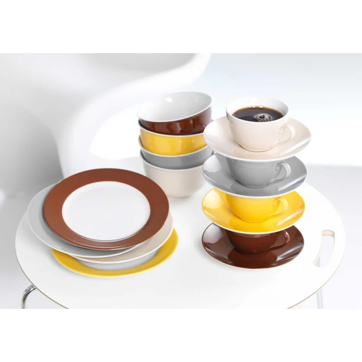 Ritzenhoff & Breker DOPPIO Milchkaffeetasse 350 ml gelb 6er Set – Bild 3