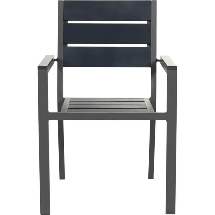 Home Deluxe Gartenstuhl MADERA - Hellgrau / Anthrazit, Aluminium, 56,6 x85 x57,5 cm – Bild 4