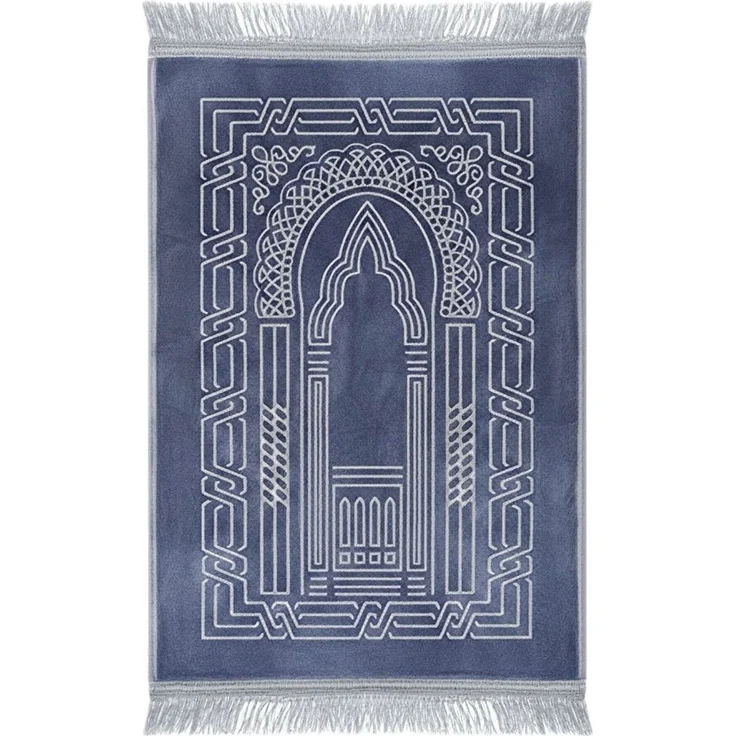Gebetsteppich 120 x 80 cm - ideal als Geschenk Blaugrau Motiv 4 – Bild 1