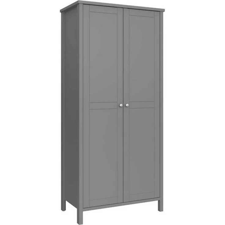 ebuy24 Kleiderschrank Tromsø Kleiderschrank 2 Türen grau. – Bild 3