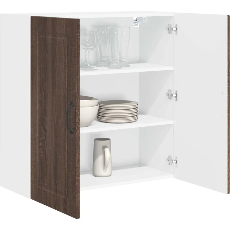 vidaXL Wandschrank PORTO Braun Eichen-Optik 80 x 31 x 80 cm 885412 – Bild 3