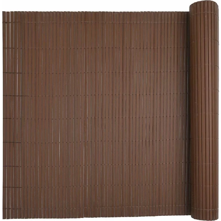 vidaXL Gartenzaun Doppelseitig Braun 1,8x3 m PVC 42002621 – Bild 5