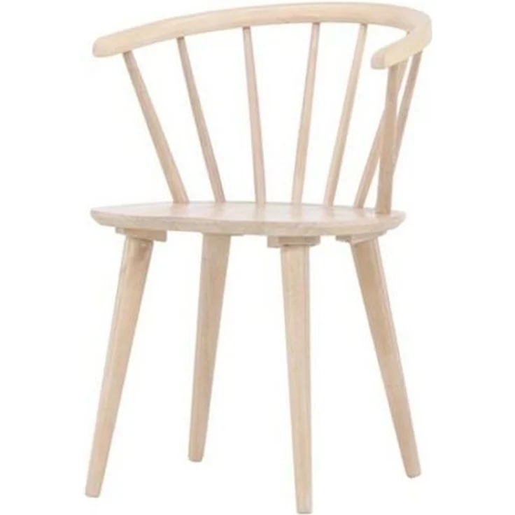 ebuy24 Esszimmerstuhl 2er Set Bobby Esszimmerstuhl mit Armlehne Holz whi (2 St) – Bild 1