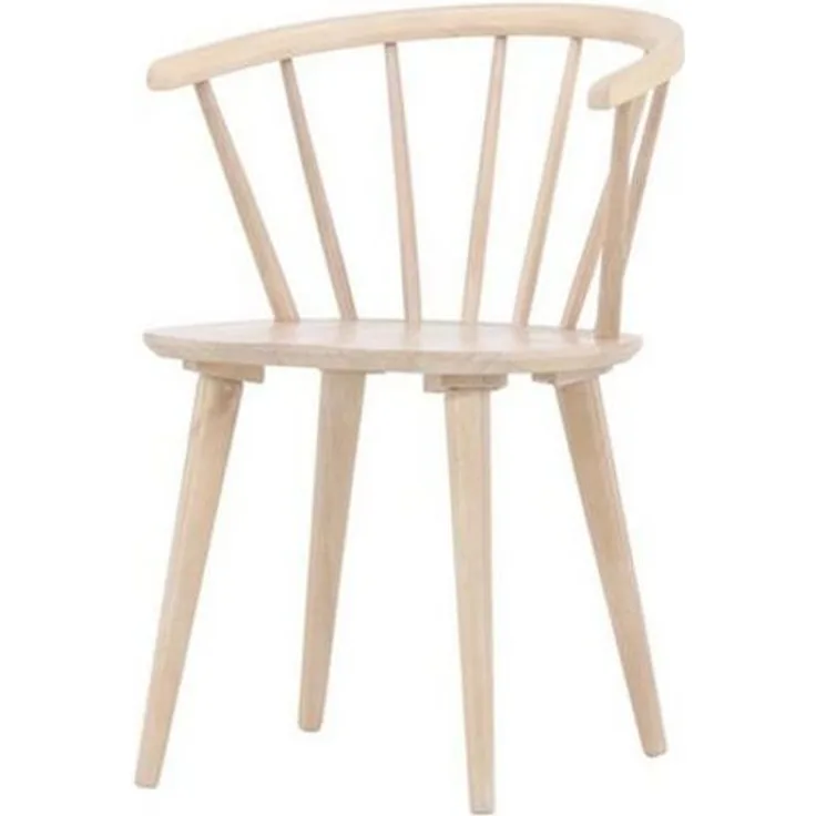 ebuy24 Esszimmerstuhl 2er Set Bobby Esszimmerstuhl mit Armlehne Holz whi (2 St)