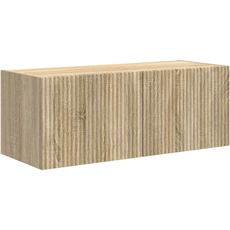3 pcs TV-Schrankset, Fernsehschrank Wandmontiert Sonoma-Eiche Holzwerkstoff – Bild 5