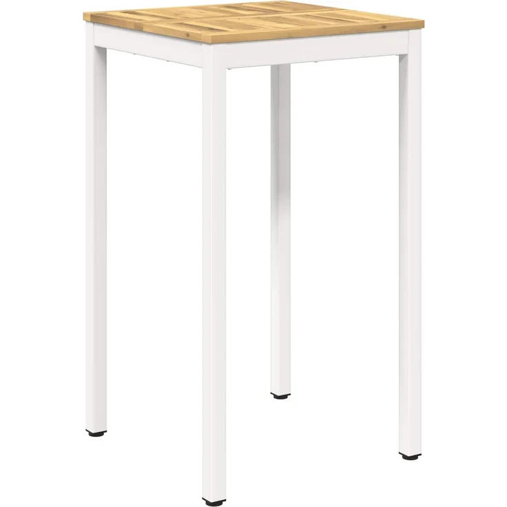 vidaXL Gartenbar-Tisch NAARDEN Weiß gewaschen 60 x 60,5 x 105 cm 901773 – Bild 2