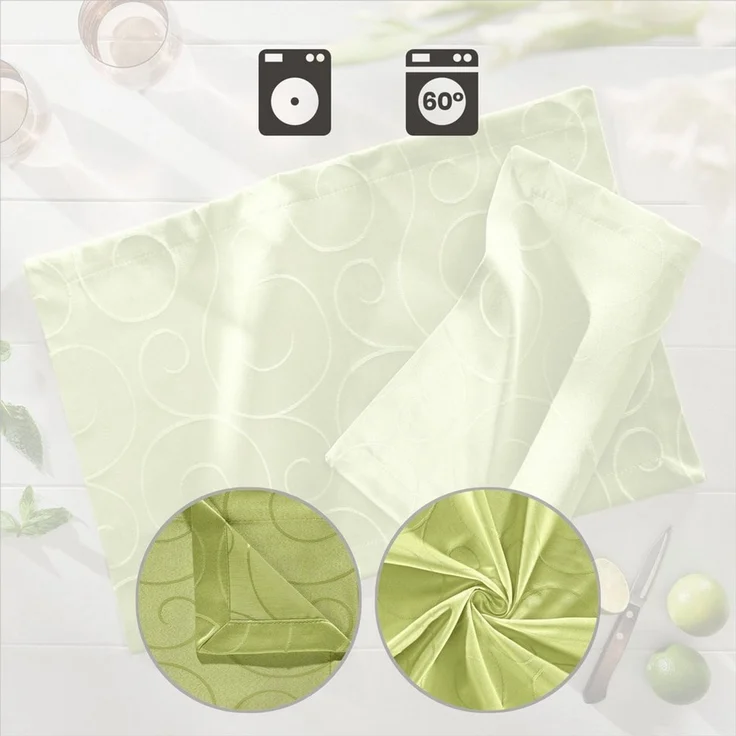 Erwin Müller Platzset Tischset 2er-Pack, Damast Uni – Bild 3
