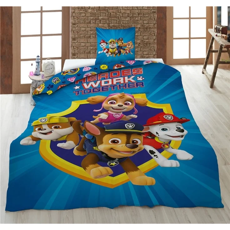 Paw Patrol Bettwäsche-Set – 1x Deckenbezug 140x200 & 1x Kissenbezug 65x65 cm für Kinder – Bild 2