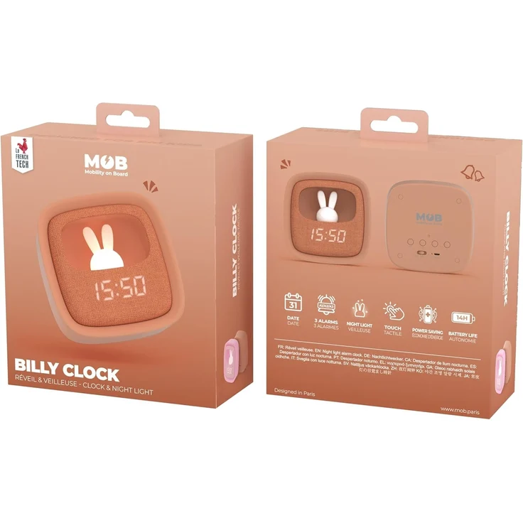 MOB Billy Uhr und Nachtlicht – Caramel Orange – Bild 6