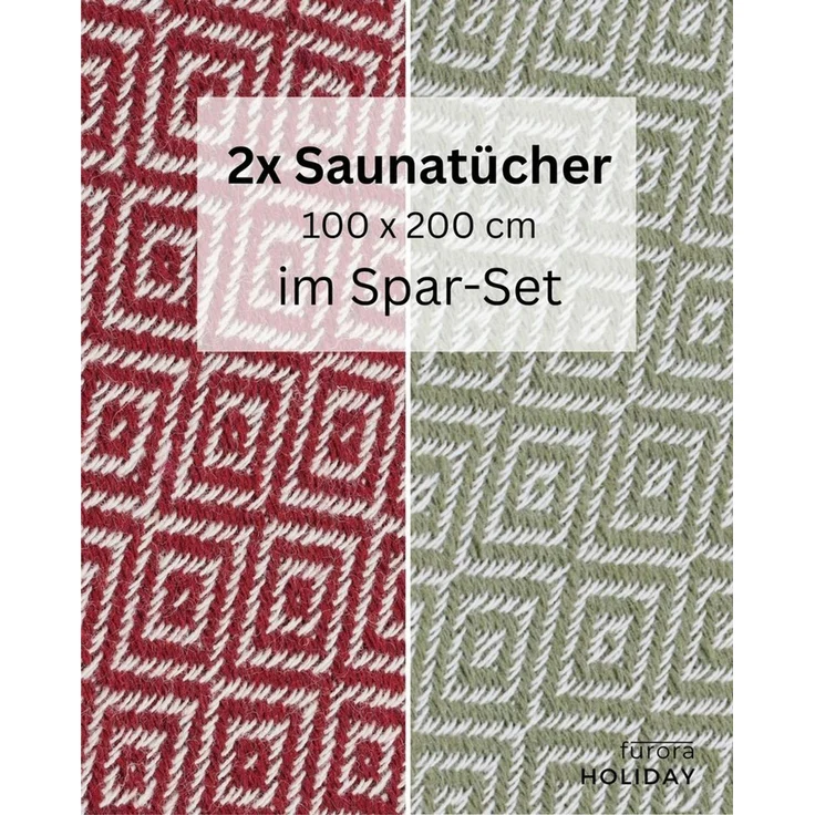 furora HOLIDAY Saunatuch Saunahandtuch Saunatuch Damen + Herren, Hamamtuch groß 100x200 XXL – Bild 2