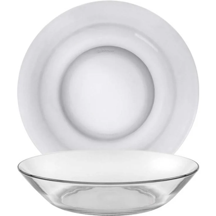 Duralex Suppenteller Lys, Teller tief 23cm Glas gehärtet transparent 6 Stück – Bild 2