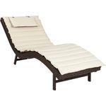 MERXX Gartenliege Piacenza, Polyrattan, braun, inkl. Wendeauflage