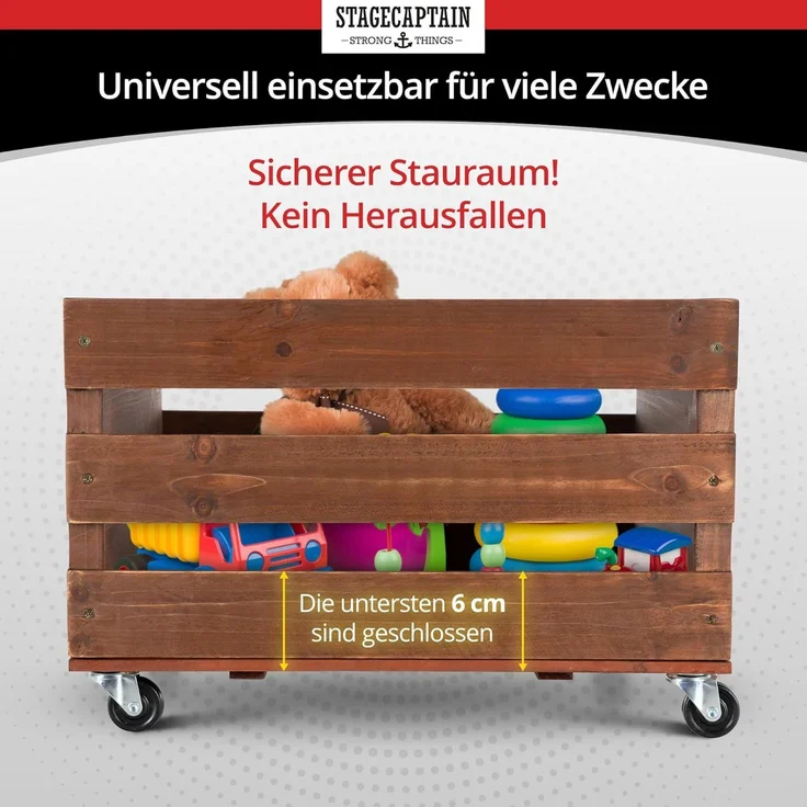 Stagecaptain Holzkiste SPK-100 "Emil" Schallplattenkiste (Spar-Set, 2 St, Aufbewahrungskisten für Schallplatten und mehr), für bis zu 100 LPs - aus Vollholz im Retro-Design – Bild 8