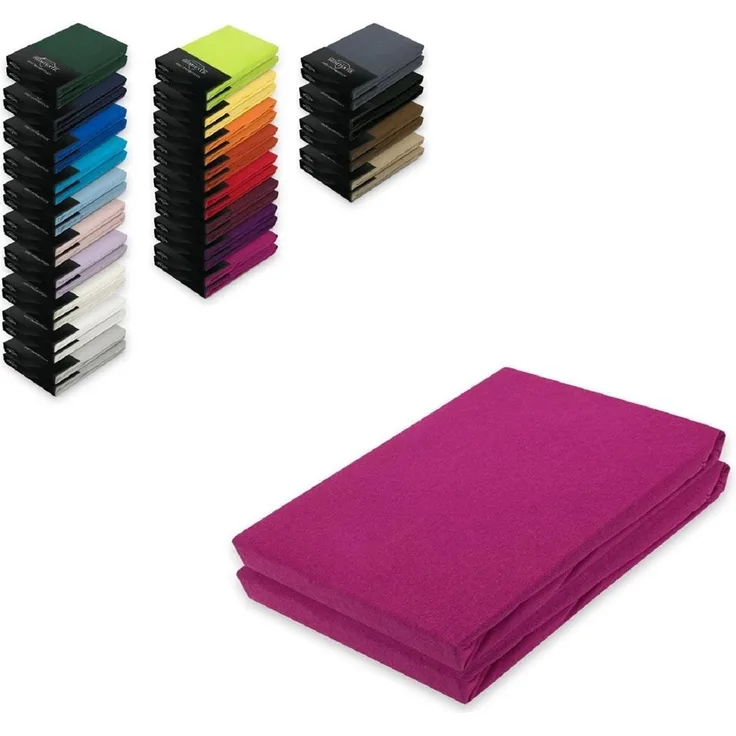 Jersey Spannbettlaken Doppelpack 120 x 200 cm Pink