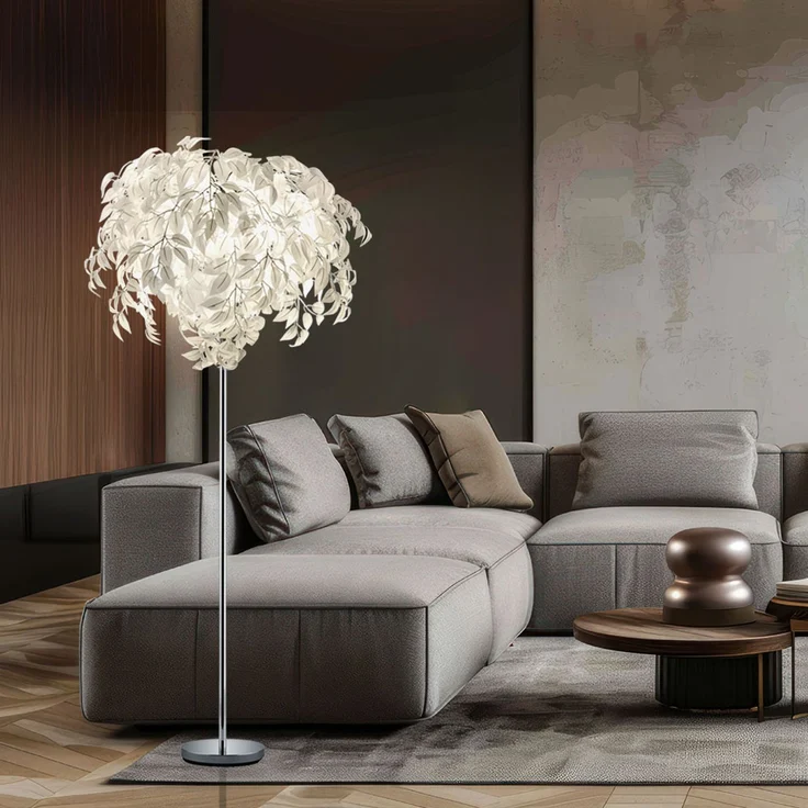 LED Blätter-Design Leuchte in weiß für den Wohnraum – Bild 9