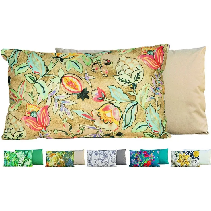 JACK Dekokissen Outdoor Lounge Kissen 30x50cm Motiv inkl. Füllung, mit Lotus-Effekt, Robust, Strapazierfähig, für Innen & Außen geeignet