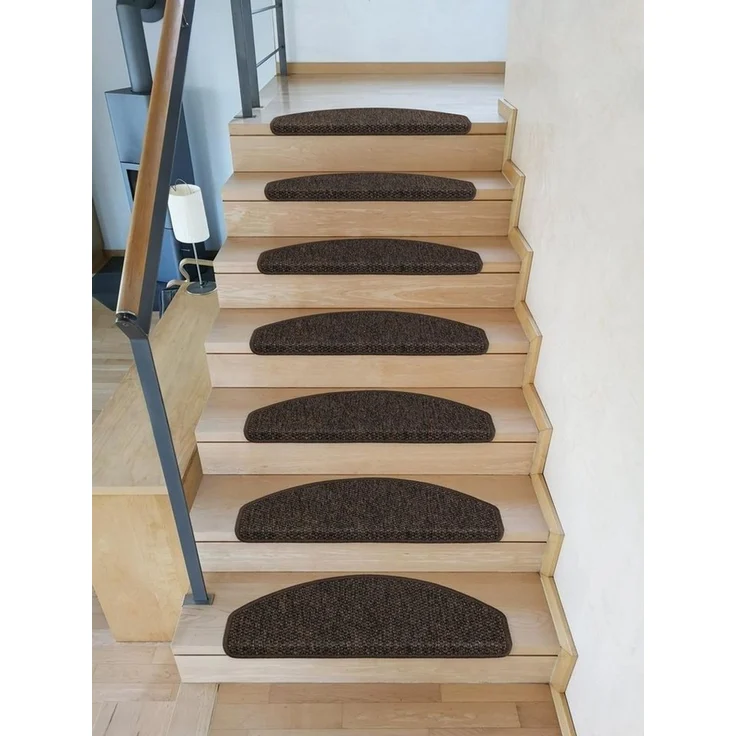 Metzker® Stufenmatte Stufenmatten Göteborg Halbrund, halbrund, Höhe: 8 mm, 15 Stück - Kaffeebraun – Bild 2