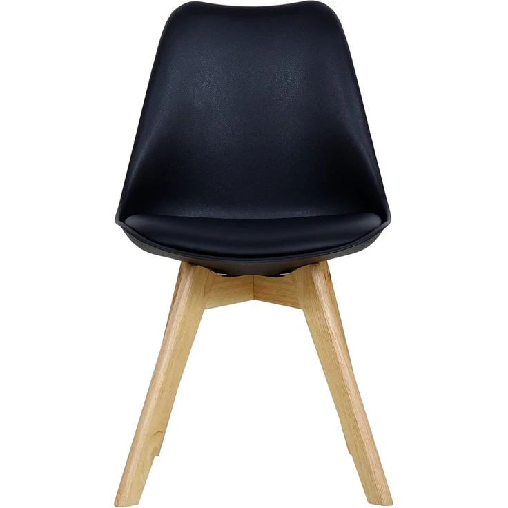 WOLTU® 4er Set Esszimmerstühle Küchenstuhl Design Stuhl Esszimmerstuhl Kunstleder Holz Schwarz BH29sz-4 – Bild 6