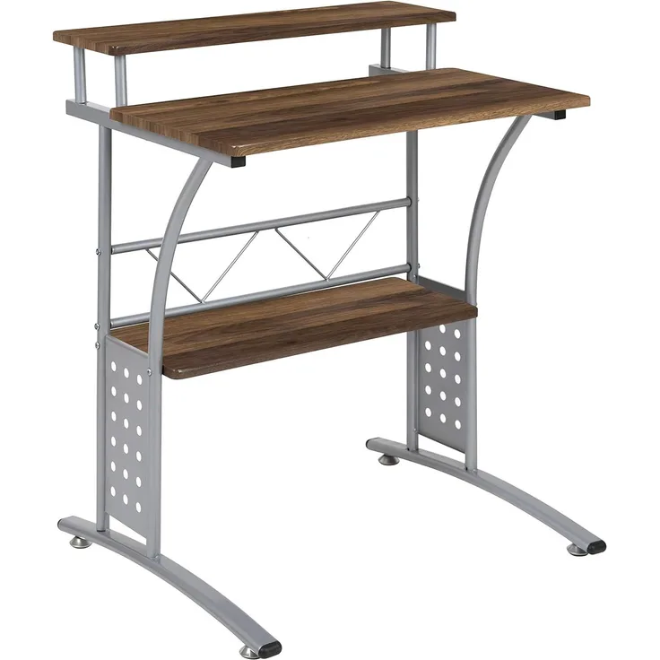 Flash Furniture Computertisch, Metall, Rustikaler Walnuss, 28 Inch
