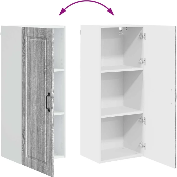 vidaXL Wandschrank PORTO Sonoma-Grau 40 x 31 x 100 cm Holzwerkstoff 885471 – Bild 11