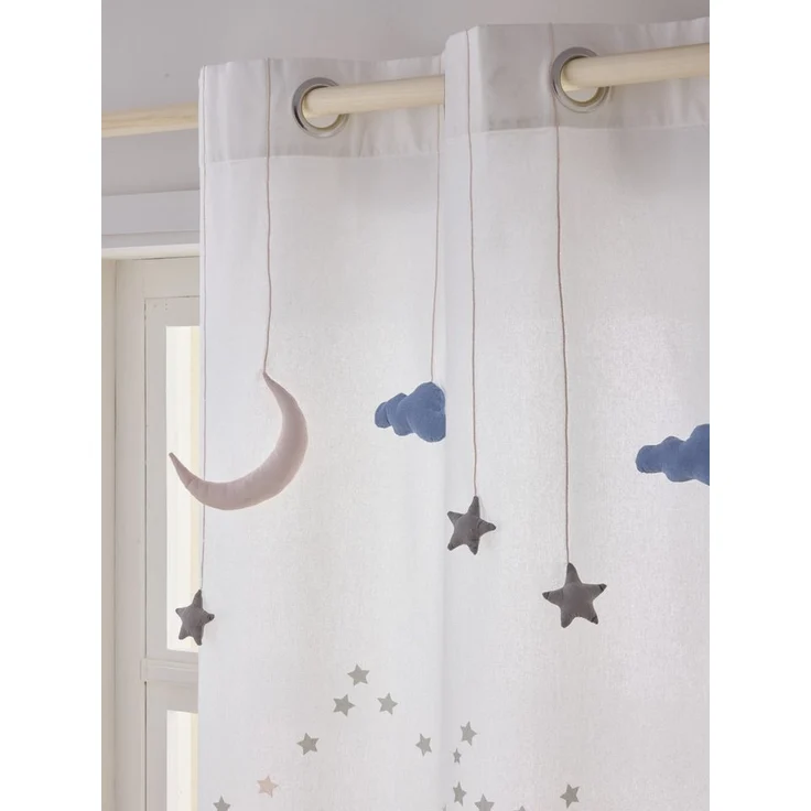 vertbaudet Vorhang Kinderzimmer Vorhang MOND & STERNE, Baumwolle – Bild 2