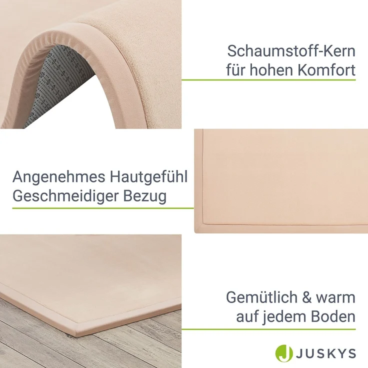 Juskys Krabbelmatte, Polyester beige, 200 x 150 cm – Bild 4