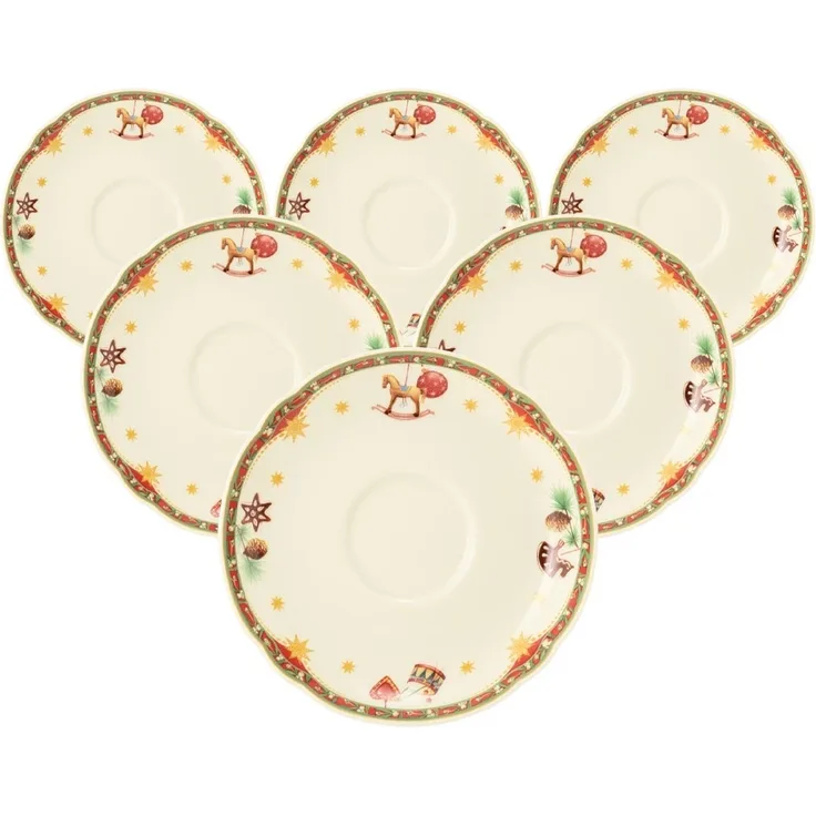 Seltmann Weiden Marieluise Weihnachtsnostalgie Teeuntertasse ø 13 cm 6er Set